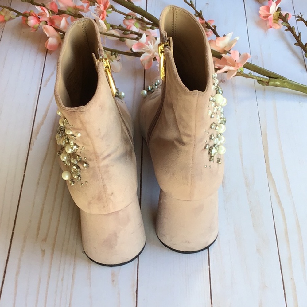 🌲❄️🥂⛄️❤️ Zara Beaded Velvet Ankle Booties - Picture 4 of 6